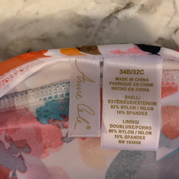 Anne Cole Tankini multi-color floral 34b/32c NWT - Picture 4 of 4